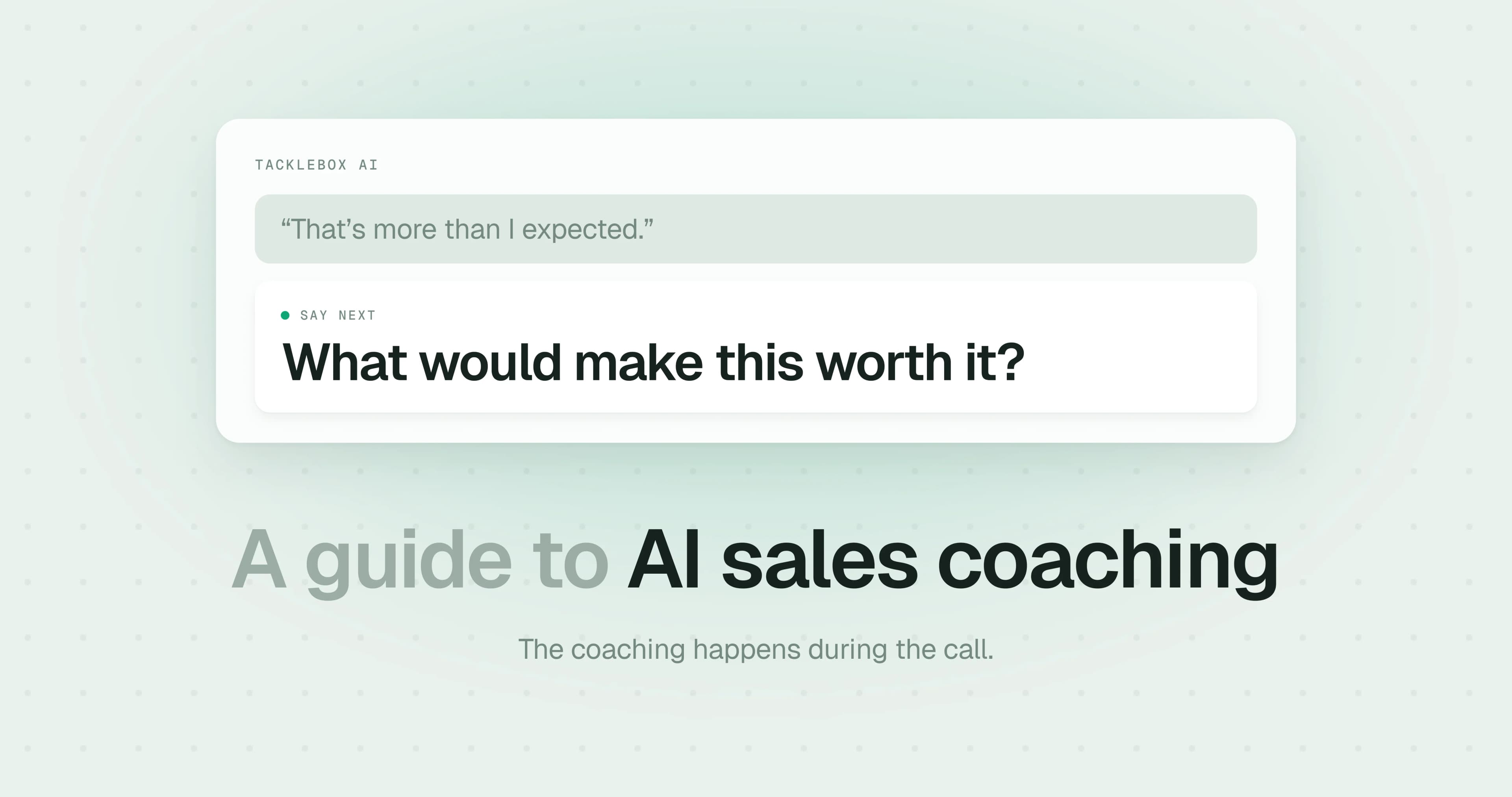The cover image for the "AI Sales Coaching" article on HookedCRM. It says "A guide to AI sales coaching" with a corresponding UI element.