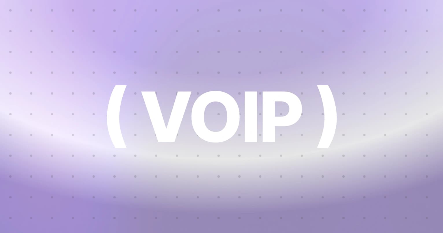 The words VOIP encapsulated by parenthesis. 