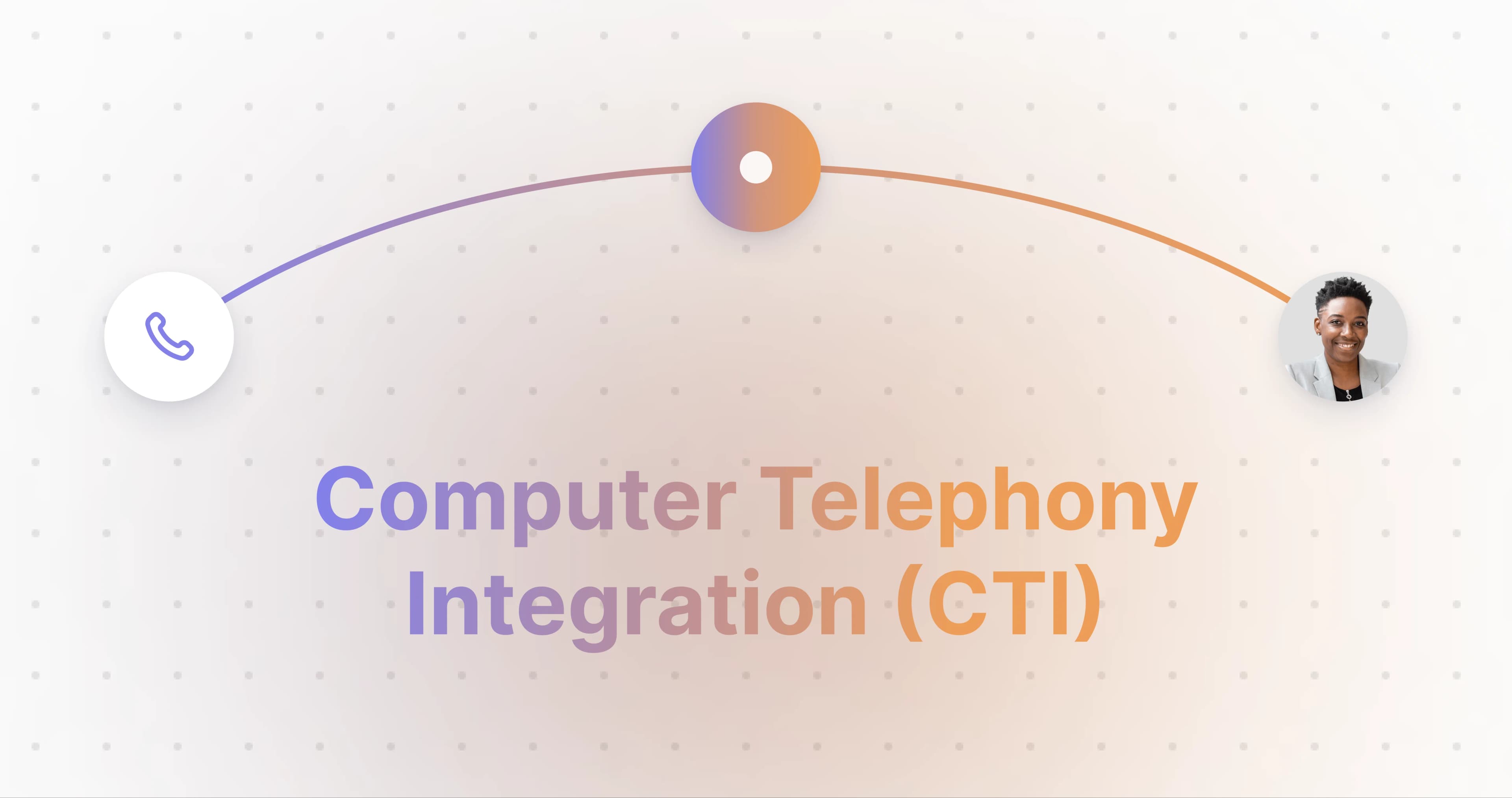 The feature photo for "What is CTI" article on Hooked CRM. It shows a system flowing from one avenue to the user.