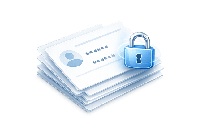 PII protection lock illustration